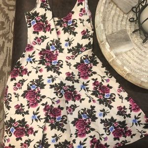 Summer dress with flower pattern